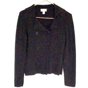 Ann Taylor Loft 100% cotton black sweater size L